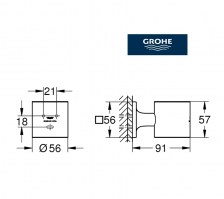 MEDIDAS SOPORTE A PARED ALLURE GROHE